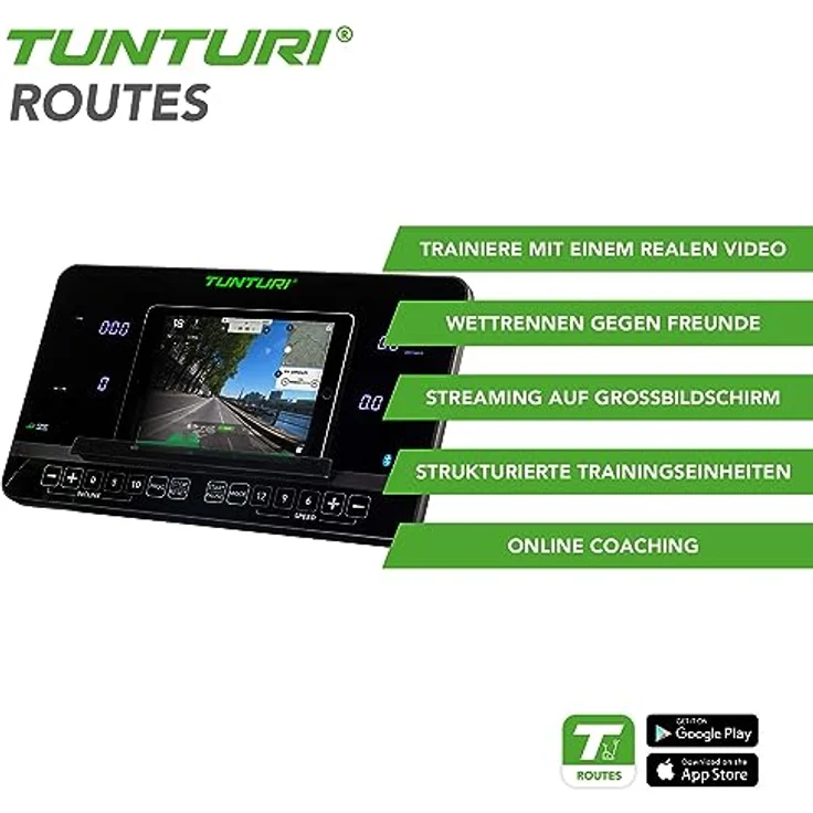 Tunturi T60 Performance Laufband Klappbar - Walking pad - Für zuhause - LED Monitor - Laufband mit 44 Trainingsprogrammen - 0.8-20.0km/h – Bild 3