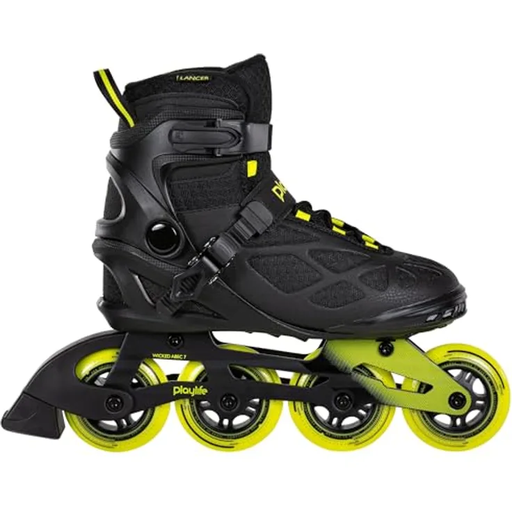 Playlife Lancer 84 Skates Herren, urbane Rollschuhe mit 84-mm-Rädern, dunkelschwarz, für Anfänger und Fortgeschrittene