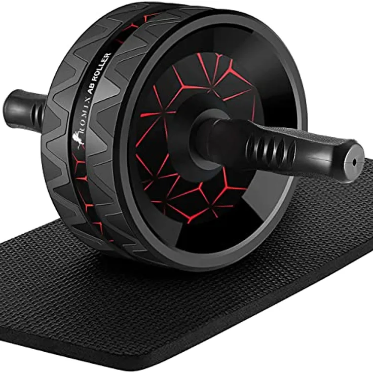 ROMIX Bauchroller, Premium Bauchtrainer für Zuhause mit Gepolsterter Rutschfester Kniematte für Männer und Frauen, Bauchmuskeltrainer Ideal zum Trainieren Rücken Schultern und Bauchmuskeln Zuhause Gym