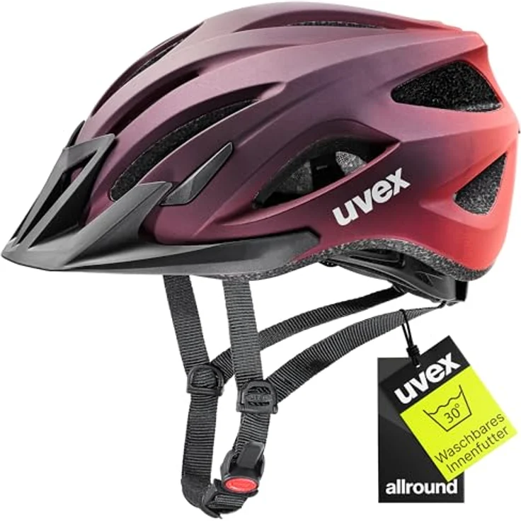 Uvex uvex viva 3, MTB Fahrradhelm in Plum-Grapefruit Matt, Größe 56-62 cm, sicher und komfortabel – Bild 1