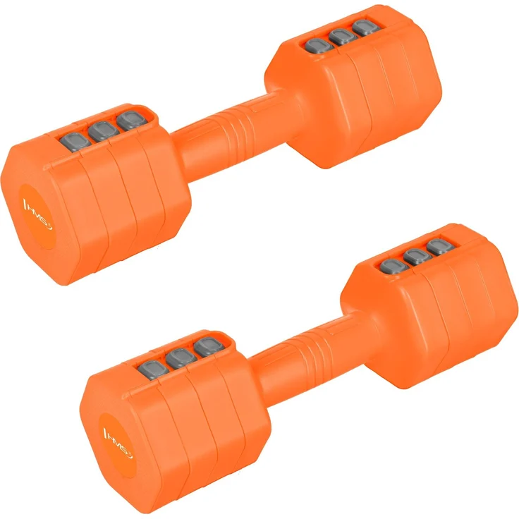 Northix Verstellbare Sechskant-Hanteln, 2 x 2,5 kg mit Schnellverstellung und rutschfestem Griff