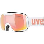 Uvex downhill 2000 S CV Skibrille - kontraststeigernd, verzerrungs- & beschlagfrei - white/rose-orange - one size