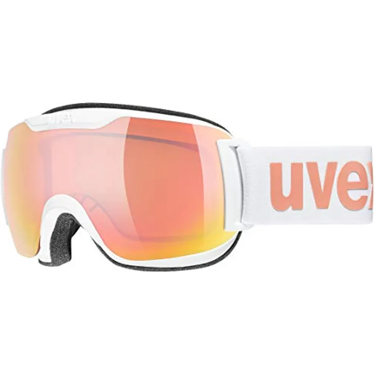 Uvex downhill 2000 S CV Skibrille - kontraststeigernd, verzerrungs- & beschlagfrei - white/rose-orange - one size