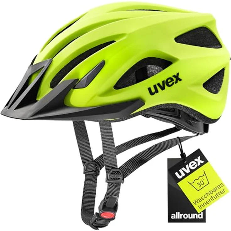 Uvex Viva 3, leichter Fahrradhelm in neon yellow matte, Größen 56-62 cm – Bild 2