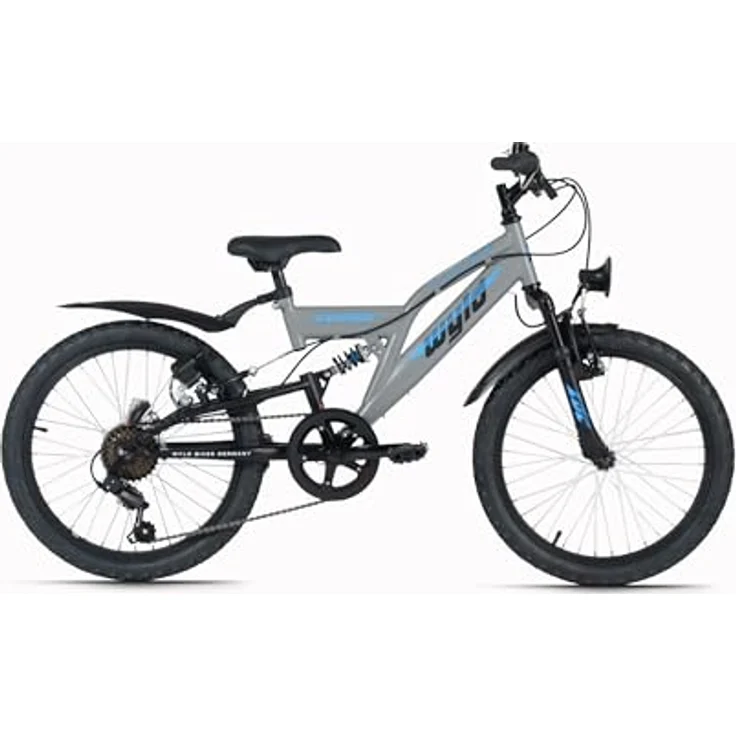 WYLD Zodiac 20" Kinder-Mountainbike Fully ATB, 6 Gänge, RH 31 cm, Grau, für Körpergröße 120-140 cm – Bild 1