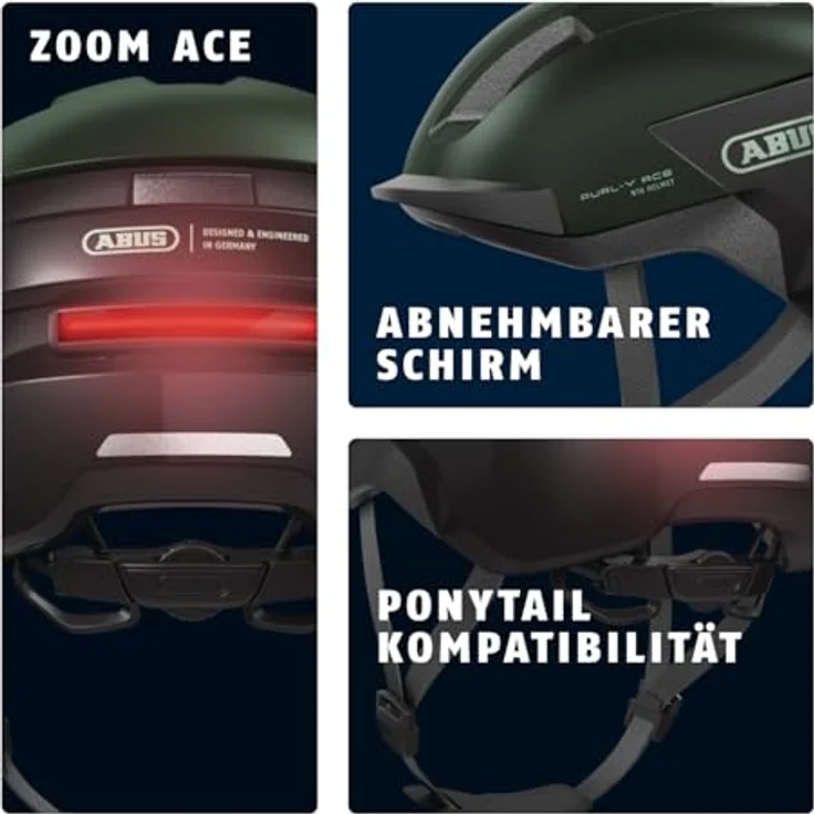 Abus PURL-Y Velohelm, NTA klassifiziert, 54-58 cm, Urban, mit verstellbarem System und LED-Licht – Bild 3