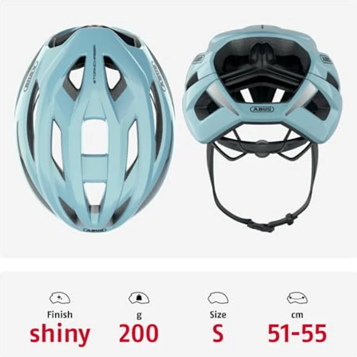 Abus Storm Chaser Pastel Blue Shiny 51 - 55 cm – Bild 4