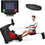 Rudergerät Sportstech RSX500 Heimtrainer Rudermaschine mit Smartphone steuerbar - Pulsgurt inkl. - Fitness App - 16 Programme + HRC - Permanent Magnet Bremssystem - Wettkampfmodus - klappbar