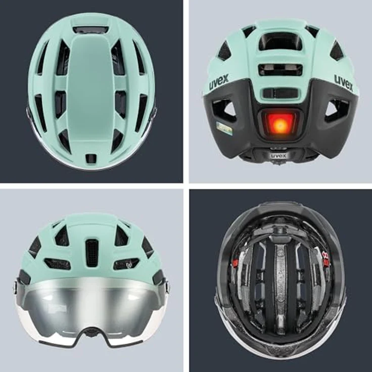 Uvex Finale Visor Fahrradhelm, Jade-Black matt, mit zusätzlichem Schutz und verstellbarem IAS System, 56-61 cm – Bild 4