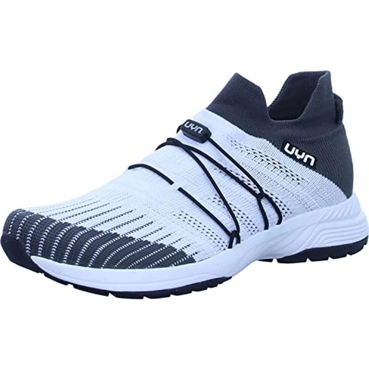 UYN Free Flow Tune Slip-on Sneaker, Damen Laufschuhe mit Merinowolle und hoch atmungsaktivem Knit-Gewebe, white/grey, Größe 38 – Bild 2
