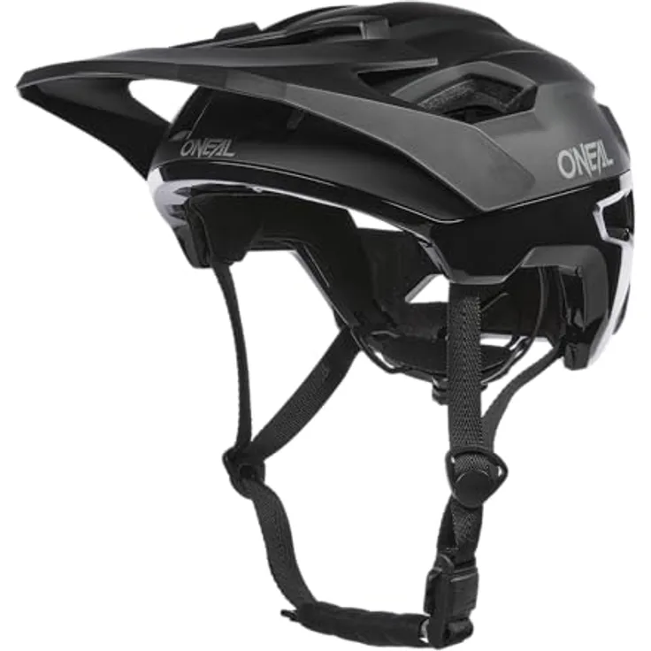 O'NEAL TRAILFINDER EVO Helmet, leichter Enduro- und Trailhelm mit Quin Ready Technologie, Solid schwarz, L/XL (59-63 cm)