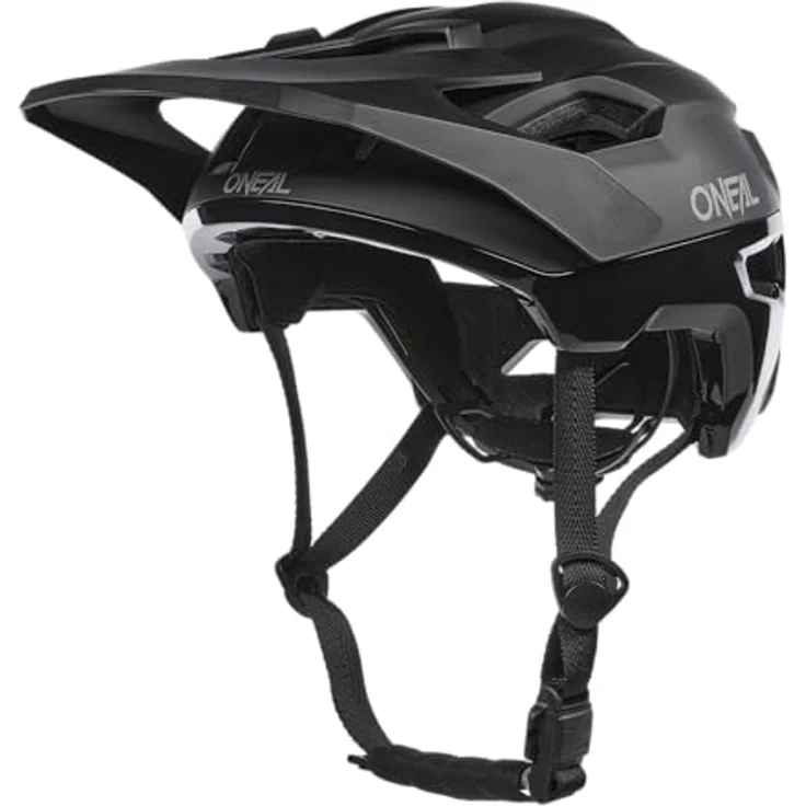 O'NEAL TRAILFINDER EVO Helmet, leichter Enduro- und Trailhelm mit Quin Ready Technologie, Solid schwarz, L/XL (59-63 cm) – Bild 1