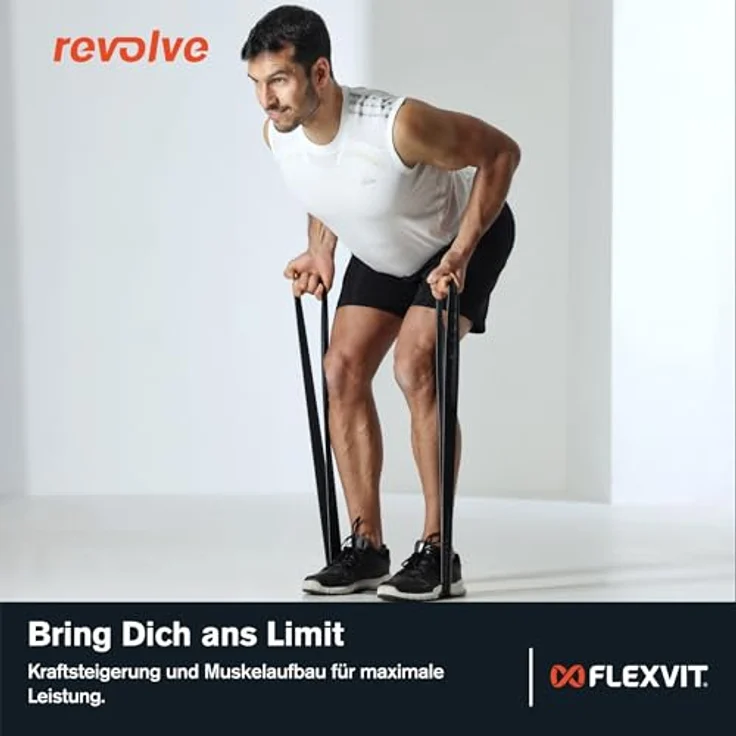 FLEXVIT Revolve Elite (Schwarz), Widerstandsband für Pull-Up-Unterstützung und intensives Krafttraining, hautfreundlich, robust und vielseitig für Profis – Bild 4
