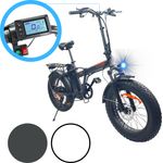 Bikesly Elektro Klapprad FATBIKE 20" Aluminium Anthrazit, 250W Motor, 12,5 Ah Akku, 7 Gang Shimano-Schaltung