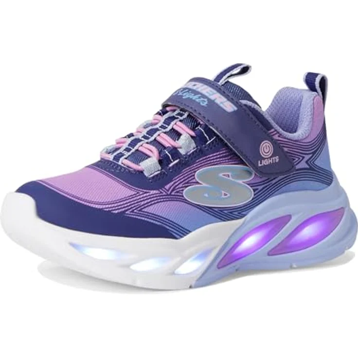 Skechers Cosmic Glow, Mädchen Laufschuhe mit funkelndem Mesh-Obermaterial, blau, mehrfarbig, Größe 30 – Bild 7
