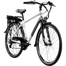 Bild für ZÜNDAPP Z802 E Bike Herren Trekking 155-185 cm Fahrrad 21 Gänge, bis 115 km, 28 Zoll Elektrofahrrad mit Beleuchtung und LED Display, Ebike Trekkingrad (weiß/grau, 48 cm)