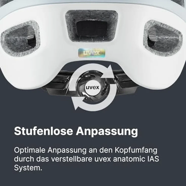Uvex Sports true cc, Velohelm für 55 - 58 cm, moderne matte Oberfläche in cloud-white, 17 Belüftungsöffnungen, integriertes Fliegengitter und Sonnenblende – Bild 5