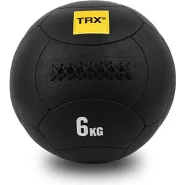 TRX HexGrip Medicine Ball, 35 cm, 6 kg mit rutschfester Hex-Oberfläche und langlebigem Design, schwarz