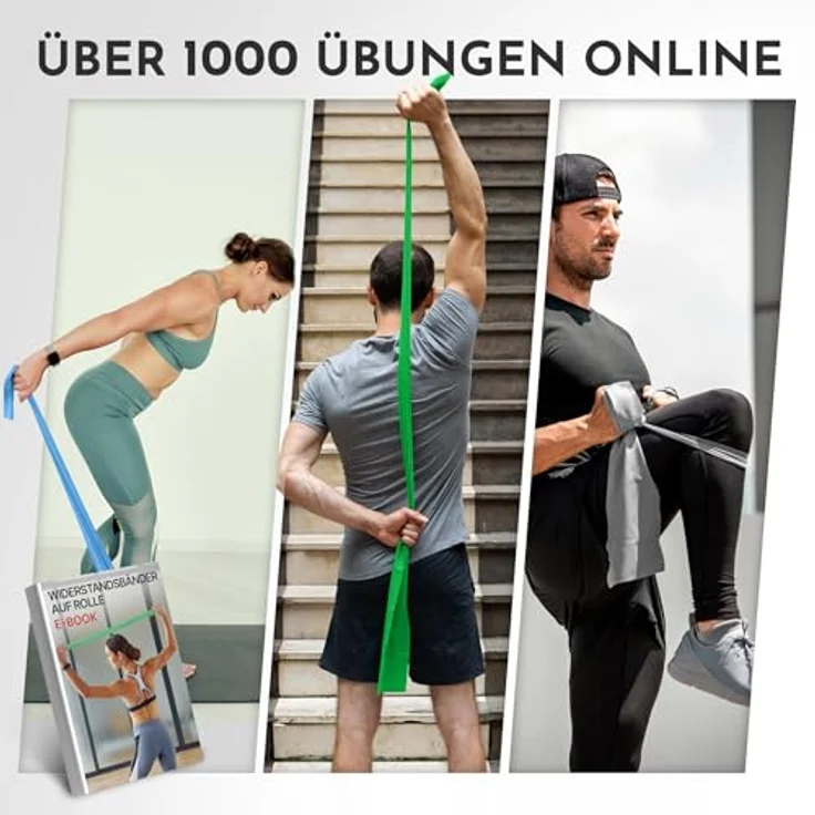 NEOLYMP Widerstandsbänder, Zuschneidbares Fitnessband auf Rolle (2,5 m), 15 cm Breite, TPE, 5 Widerstandsstufen, gelb für Physio, Reha, Pilates, Krafttraining & Home Workout – Bild 5