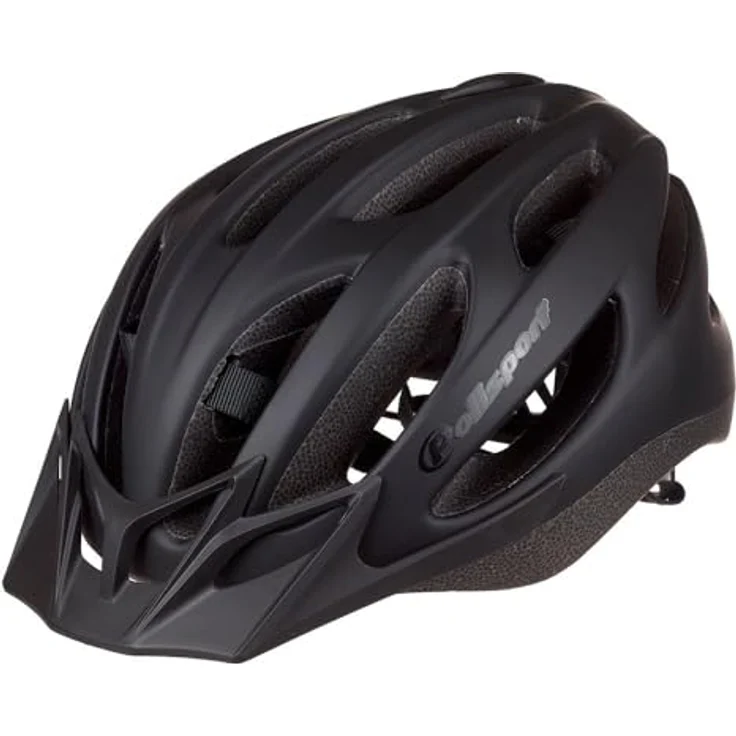 Polisport Cityhelm, Velohelm (54 - 58 cm) mit In-Mold-Technologie und integriertem Visier, schwarz – Bild 2