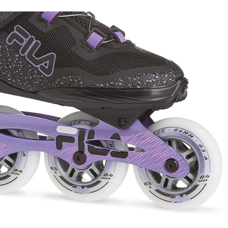 FILA Legacy QF, Inline Skates für Damen mit 84 mm Rädern, Schnallenverschluss, Schwarz-Violett – Bild 4