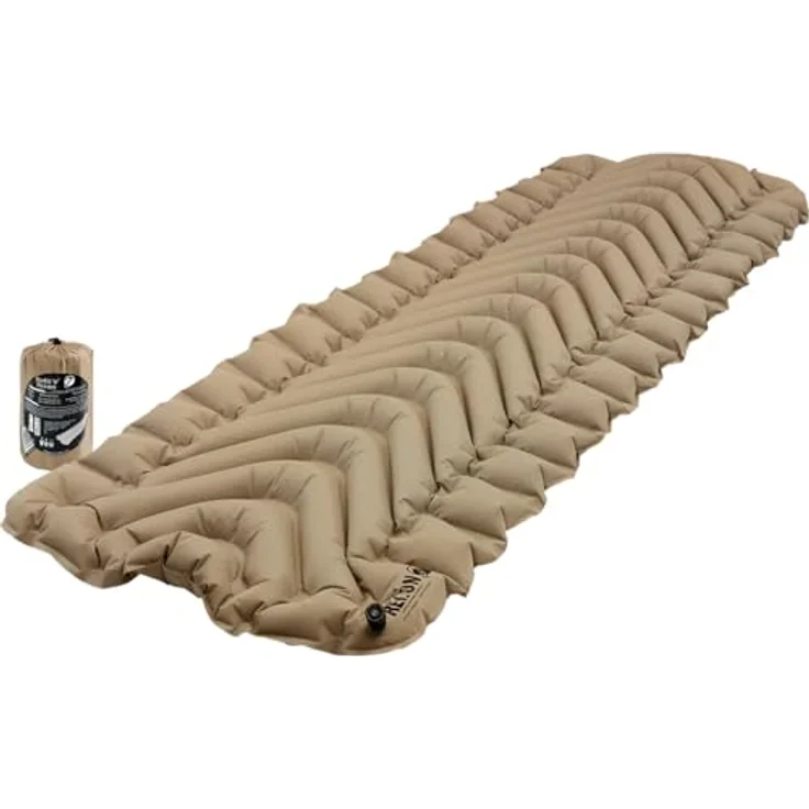 Klymit Static V aufblasbare Isomatte, 7,6 cm dick, Coyote Sand, für Camping, leichtes Wandern und Rucksackreisen – Bild 1