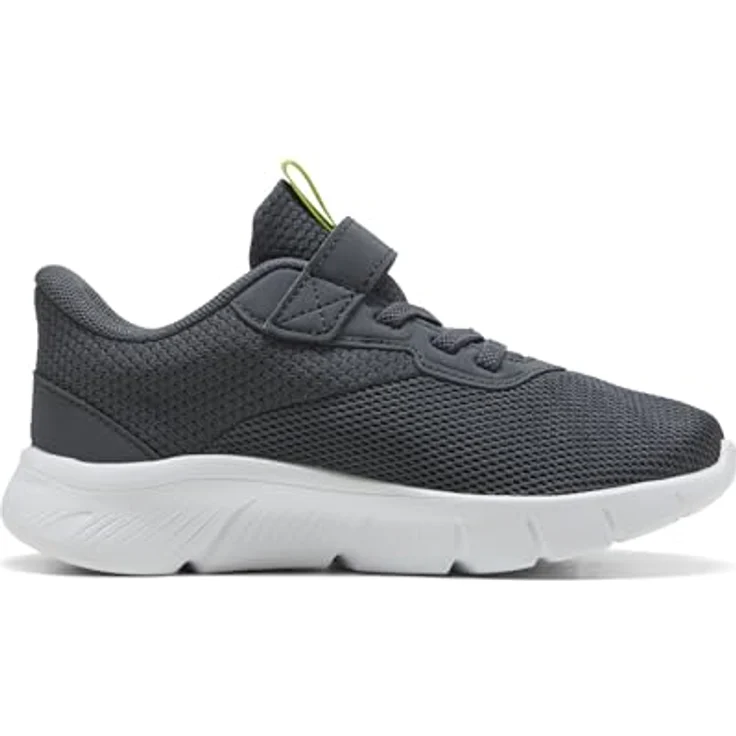PUMA Flex Focus Modern Laufschuh, Grau, Gr. 31, atmungsaktives Mesh-Obermaterial, elastische Schnürsenkel und Klettverschluss, griffige EVA-Außensohle, empfohlen für Kinder von 4-8 Jahren – Bild 5