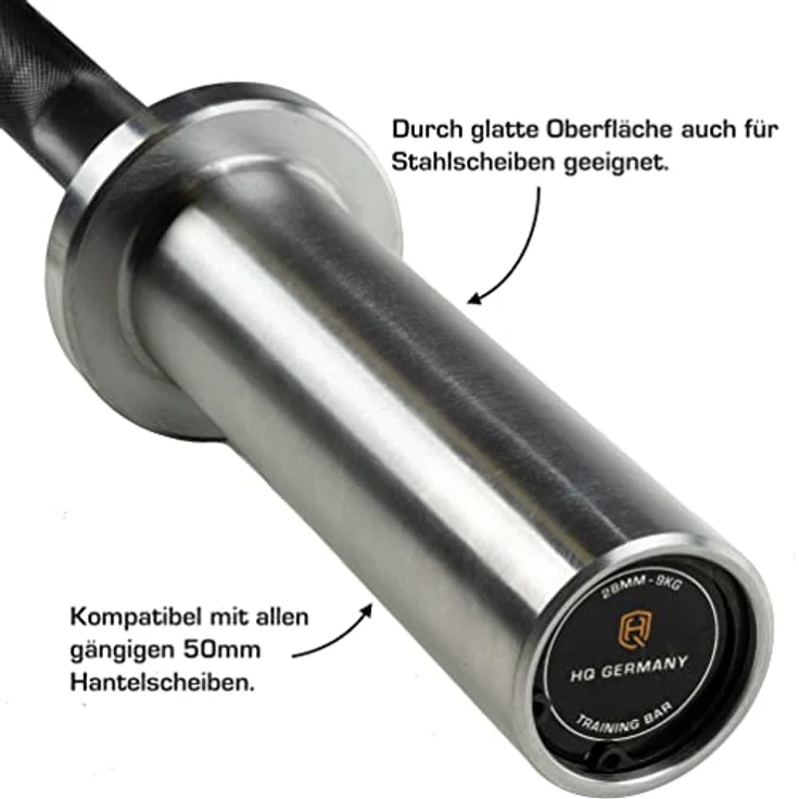HQ Germany® SZ Stangen 50mm | 3 Varianten | Super-Curve/Performance/Training, Zubehör:- ohne Verschluss, Typ:Training – Bild 3