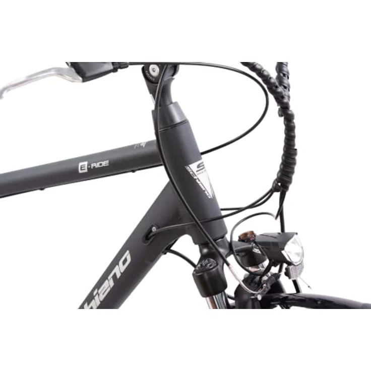 F.lli Schiano E-Ride, E-Bike Trekking 28 Zoll, 250W Motor, 36V 10.4Ah abnehmbarer Akku, Herren, Schwarz – Bild 5