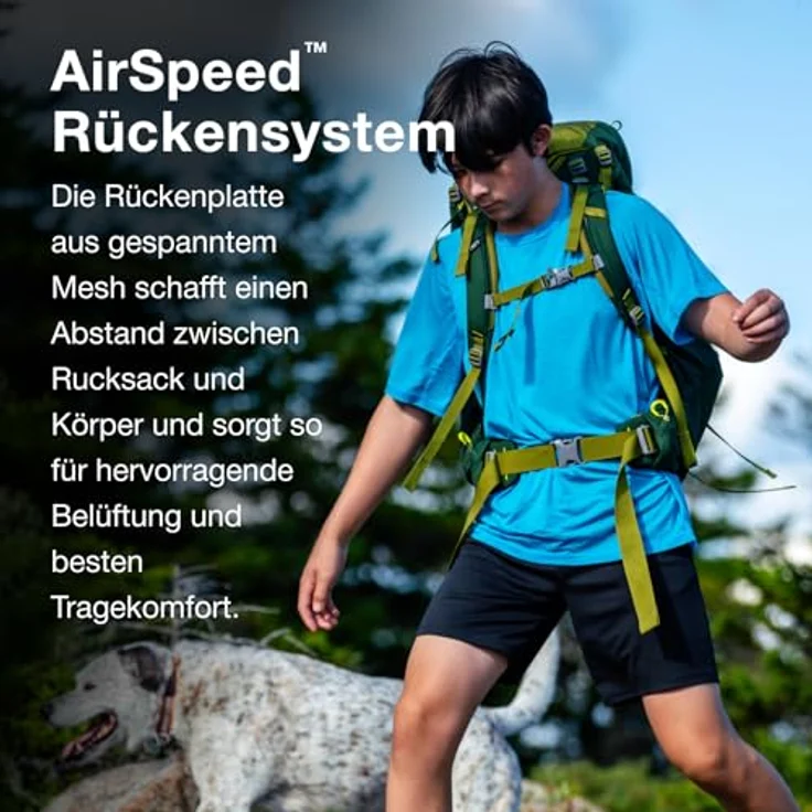 Osprey Ace 38, Trekkingrucksack 64 cm in grün, 100% Polyester, 32 cm x 27 cm x 64 cm – Bild 2