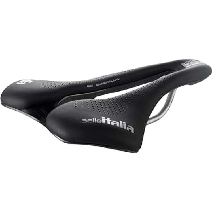 Selle Italia Max SLR Boost Superflow, Fahrradsattel mit TI316 Rail, 155 mm Breite, Druckentlastungssystem – Bild 1