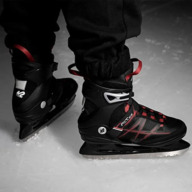 K2 Skates Herren Schlittschuhe F.I.T. ICE, black - red, 25G0410.1.1.080 - Original Softboot, Stability Plus Cuff, Stainless Steel Blade, Water-repellent – Bild 5