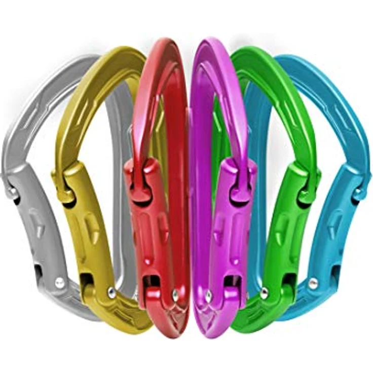 EDELRID Mission Sixpack II, Karabiner mit minimalem Gewicht und passender Farbgebung zu gängigen Klemmgeräten – Bild 1