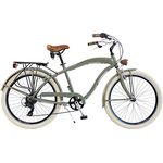 Via Veneto By Canellini Fahrrad Citybike CTB Herren Vintage Retro American Cruiser Alluminium (Green Mat)