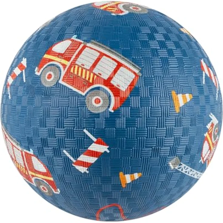 Sigikid Spielball Feuerwehr, 17 cm, aus 100% Naturkautschuk mit griffiger Oberfläche für Kinder Jungen – Bild 1