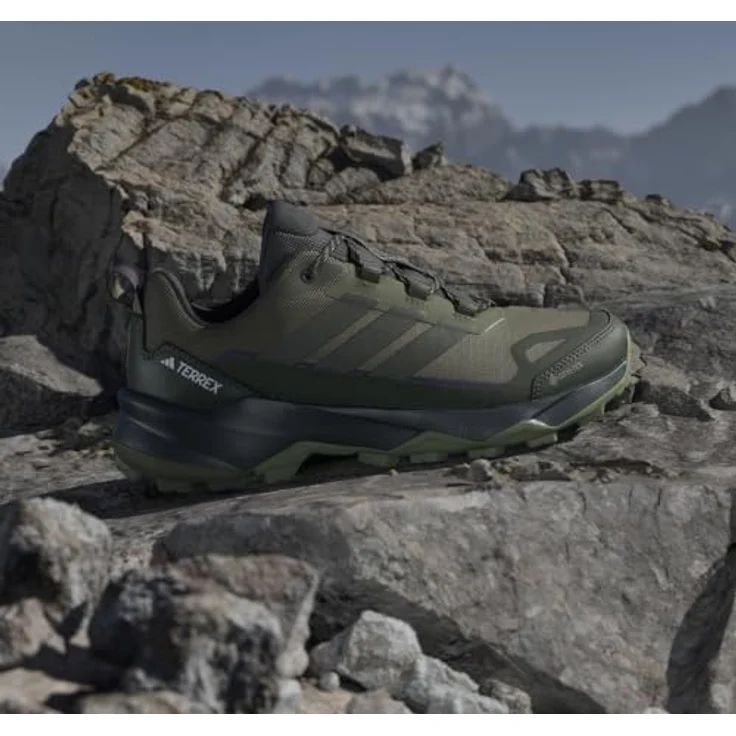 Adidas TERREX Skychaser AX5 Gore-Tex Damen Outdoorschuh, olive strata/night cargo/tent green, mit LIGHTMOTION EVA-Zwischensohle und Continental Gummiaußensohle – Bild 2