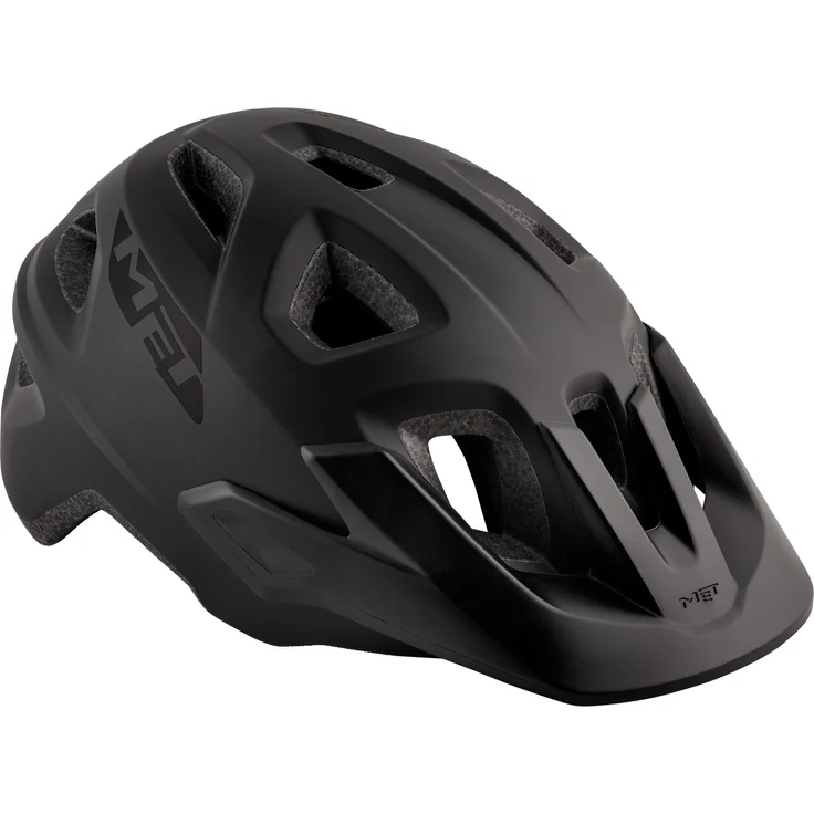 MET ECHO XL, Fahrradhelm in Schwarz mit 14 Belüftungsöffnungen und abnehmbarem Visier