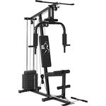 ArtSport Kraftstation ProfiGym 2000 mit Latzug- & Butterflystange, Seilzug & Beinstrecker - 9 Gewichte mit 40kg - Multistation Krafttraining Zuhause