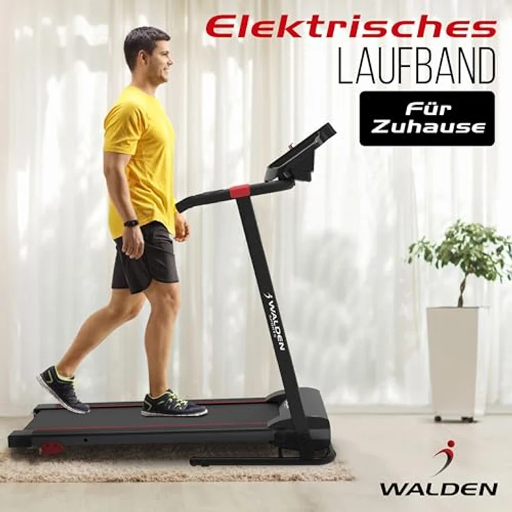 Elektrisches Laufband für Zuhause, faltbar, 10 km/h, 12 km/h, 1 – 2,5 PS, 12 voreingestellte Programme, LCD-Display, 1 – 10 km/h, 1 – 12 km/h, Modell 2023, manuelle Neigung in 3 Stufen (3680) – Bild 2