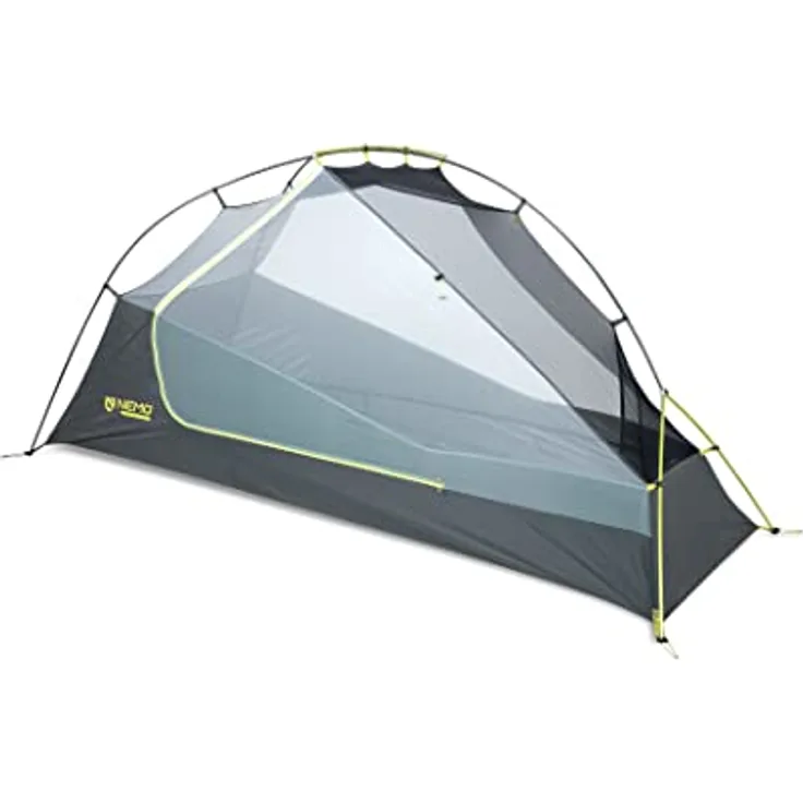 Nemo Equipment Dragonfly Osmo 1P Zelt, nachhaltiges OSMO Poly-Nylon-Ripstop-Gewebe, Birch Bud-Goodnight Gray