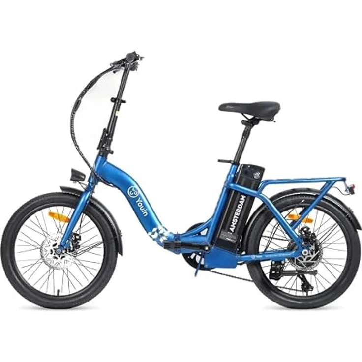 PixelPilot E-Bike Klapprad 20 Zoll, faltbares Elektrofahrrad mit 250-W-Heckmotor, 281-Wh-Akku, bis 45 km Reichweite, Shimano Altus 7-Gang, Citybike für Damen und Herren – Bild 2