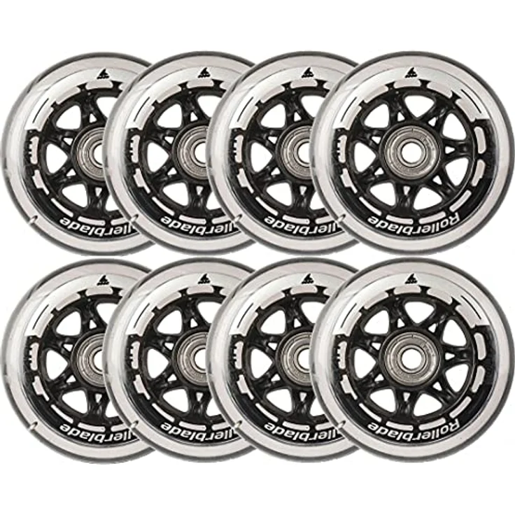 Rollerblade Wheelkit 84Mm/84A, langlebige Rollen mit SG7 Kugellager und 8mm Spacers für optimale Kontrolle und Geschwindigkeit – Bild 1