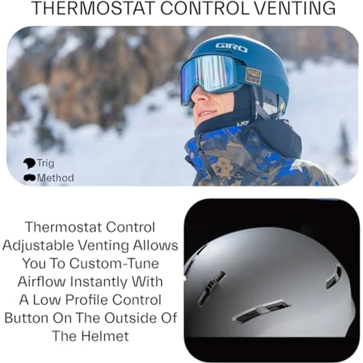 Giro Trig MIPS, Skihelm mit In Form Fit-System, 59 - 62 cm, L, randloses Design, Thermostat Control Ventilation – Bild 5