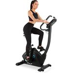 Capital Sports Evo Heimtrainer Fahrrad - Bluetooth Hometrainer, Ergometer mit magnetischem Bremssystem, 32 Stufen, App-Integration, Tablet-Halterung, Pulssensor, Stil: Track, schwarz