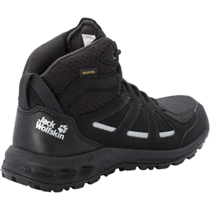 Jack Wolfskin WOODLAND 2 TEXAPORE MID W, Wasserdichter Wanderschuh mit EVA-Zwischensohle und TEXAPORE-Membran, schwarz – Bild 5