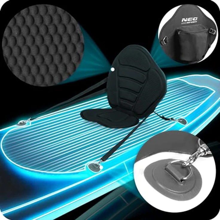 Neo-Sport Stand Up Paddle Board SUP Aufblasbar 350 cm, inkl. Zubehör und Sitz, braun-blau, langlebig und UV-beständig, maximale Tragfähigkeit 160 kg – Bild 9