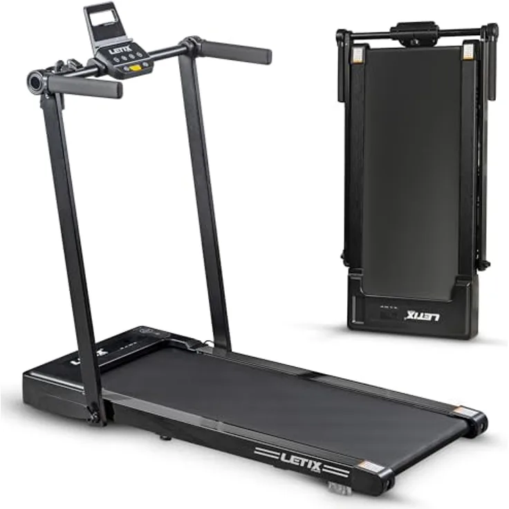Elektrisches Laufband FoldPro 2in1 mit LCD-Display, Bluetooth & APP Funktion, für zu Hause und Büro, motorisiertes Fitnessgerät, Heimtrainer (Schwarz) - Preisvergleich
