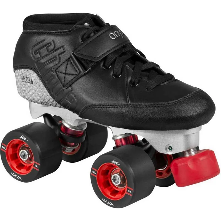 Chaya Onyx Rollschuhe, hochwertiger Derby-Skate aus Karbon, Schwarz, EU 40