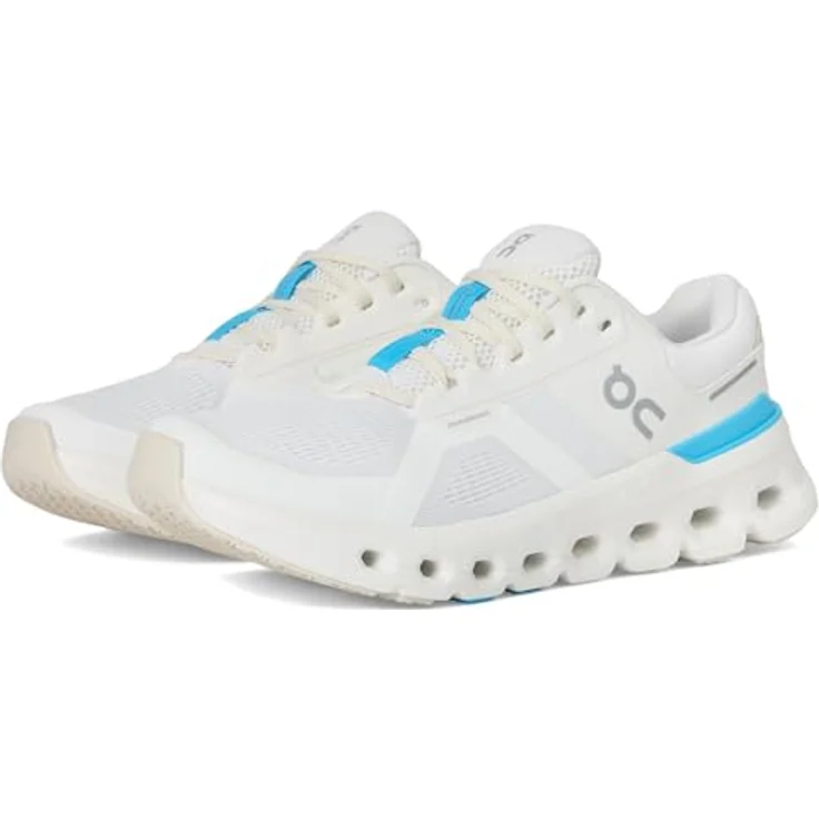 On Cloudrunner 2, Laufschuhe mit Gummisohle, gepolstertem Kragen und herausnehmbarer Innensohle, Weiß/Horizon, Größe 38.0 – Bild 1