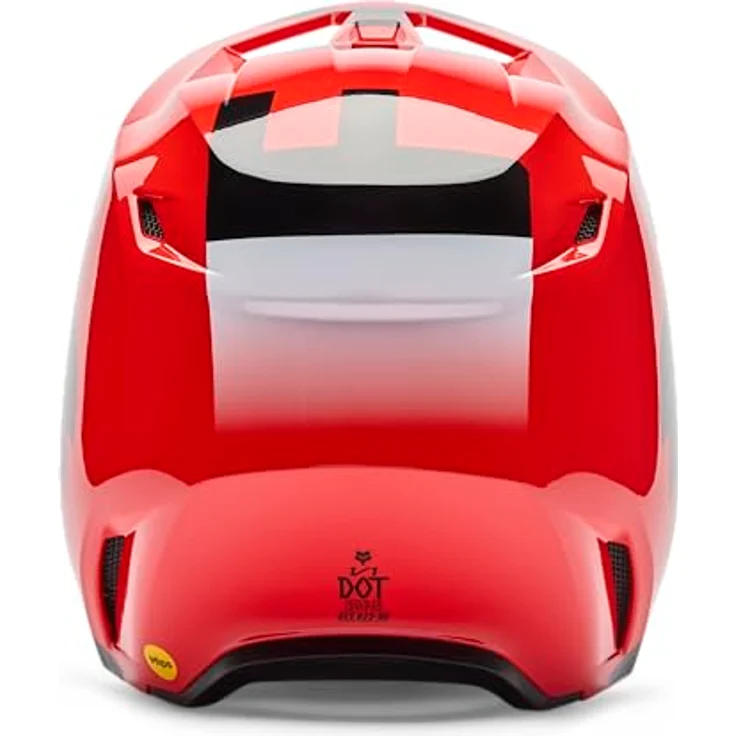 Fox V1 Shield Jugend Motocross Helm, rot, MIPS-Schutzsystem, verstellbares Visier, Y/L (52/53) – Bild 4